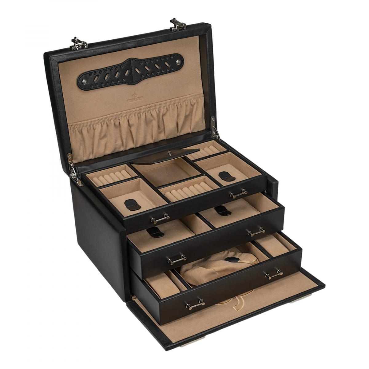 WINDROSE | Schmuckkoffer Ambiance Rindleder schwarz (803244.08)